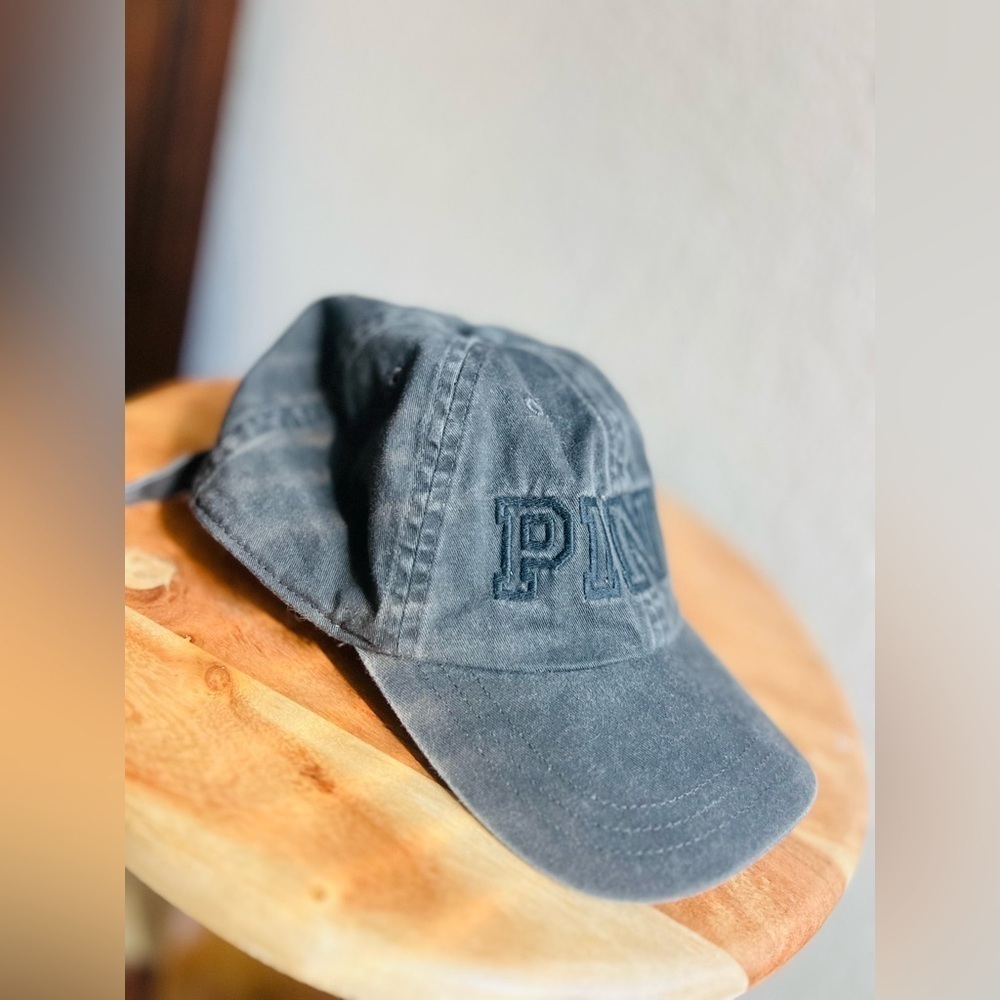 PINK brand gray adjustable hat / cap - 100% cotton